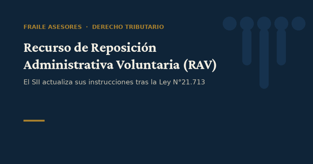 Recurso de Reposición Administrativa Voluntaria (RAV) - Fraile Asesores